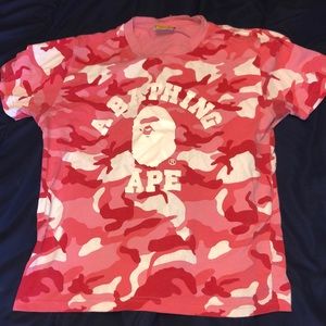 Pink Bape ABC College Tee